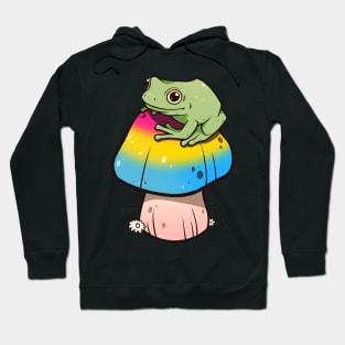 Pansexual Pride Mushroom Frog Hoodie